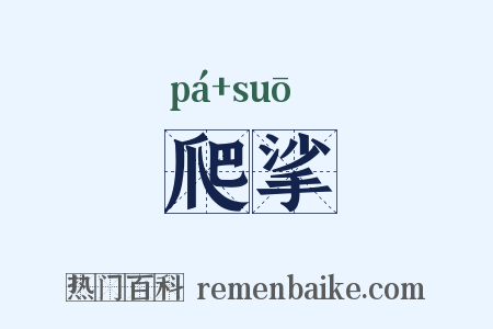 爬挲是什么意思的图片